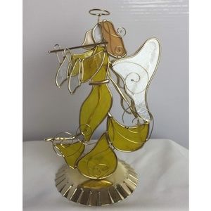 Yellow Stained Glass Angel Sun Catcher